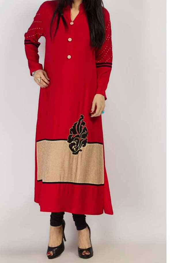 Kurta-with-Embroidered-Plack-for-Girls