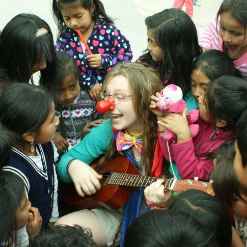 ISABEL KRUSE CLOWNING AROUND WITH PATCH ADAMS IN ECUADOR, WITH THE GESUNDHEIT ORGANISATION