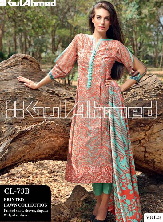 gul ahmed lawn collection 2014 - Girls Mag